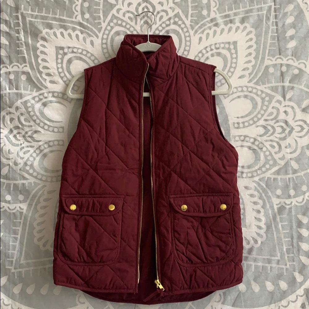 Burgundy winter vest